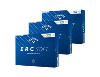 ERC Soft Triple Track Golf Balls - White - Three Dozen