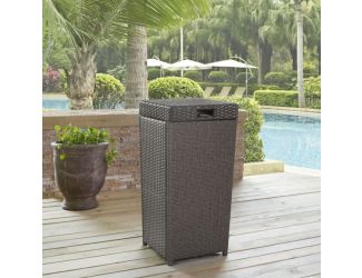 Palm Harbor Wicker Outdoor Trash Can