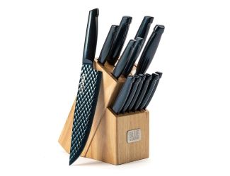 Nonstick Sharp Stone 14pc Knife Block Set