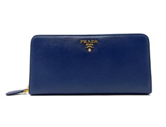 Women's Large Zip Around Saffiano Wallet Size 4.05"x 7.8