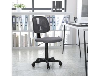Flash Fundamentals Mid-Back Gray Mesh Swivel Task Office Chair with Pivot Back