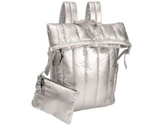 Metallic Quilted Backpack Size 18"