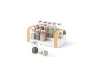 Bellwood 3-Tier Spice Shelf Wht/Nat