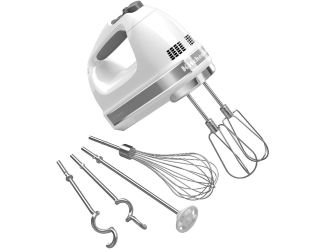 9-Speed Hand Mixer with Turbo Beater II Accessories in White
