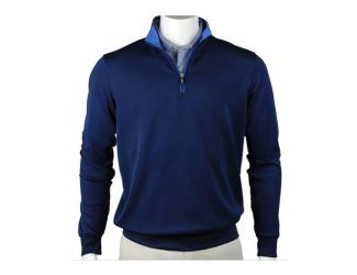 Mens Caves 1/4 Zip-Marine-2X
