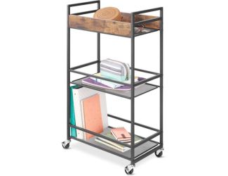 Modern Industrial 3-tier Shelf Cart