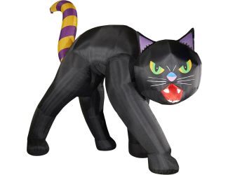 9.8-Ft. Tall Inflatable Pre-Lit Black Cat