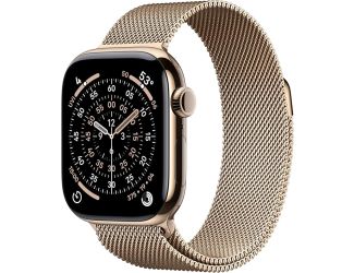 Apple Watch Series 11 GPS + Cellular 42mm Gold Titanium Case with Gold Milanese Loop