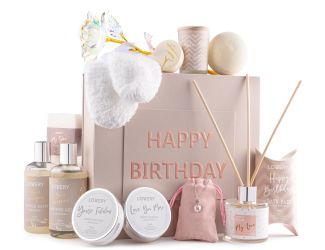 Birthday Home Bath and Spa Gift Basket Size 20 Pieces