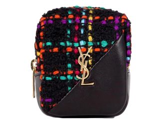 Saint Laurent Jamie YSL Keyring Cube Multicolor Black Leather