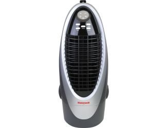 300 CFM Indoor Evaporative Air Cooler (Swamp Cooler) with Remote Control in Silver/Gray