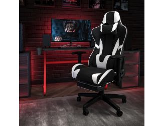 Desk Bundle - Red Gaming Desk, Cup Holder, Headphone Hook and Reclining Chair