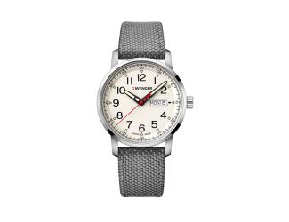 Attitude Heritage White Dial, Grey Nylon Strap Geniune leather underside Large - 42 mm