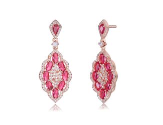 Multi Color CZ Accent Dangle Earrings Size 1.53