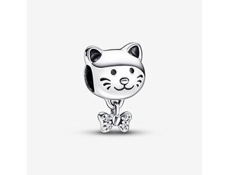 Pet Cat and Bow Charm