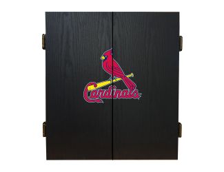 St Louis Cardinals Fan's Choice Dartboard Cabinet Set