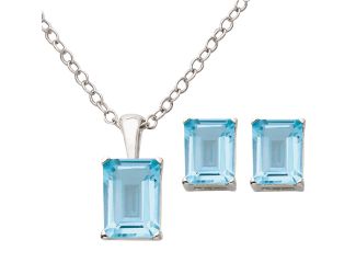 Blue Topaz Earring & Necklace Set