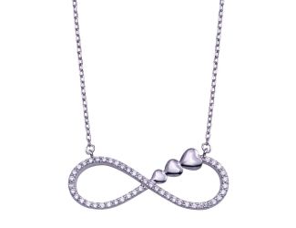 PARIKHS Sterling Silver Infinity Necklace in 925 Sterling Silver