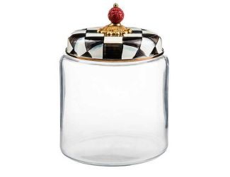 emerald check large kitchen canister