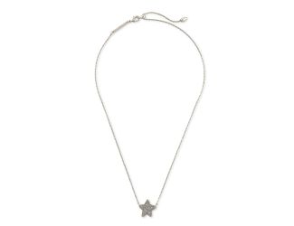 Jae Star Silver Pendant Necklace in Platinum Drusy
