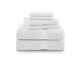Ringspun 6pc Bath Towel Set Optical White