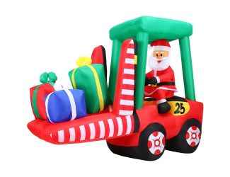 6-Ft. Pre-Lit Inflatable Santa in Fork Lift