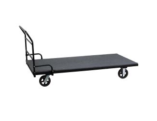 Folding Table Dolly with Carpeted Platform for Rectangular Tables