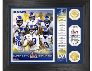 Los Angeles Rams Super Bowl 56 Champions Banner Bronze Coin Photo Mint