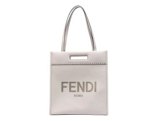 Fendi Roma Ghiaia Calf Leather Tote Bag