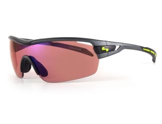 Hype Sunglasses - Dark Matte Grey/Aurora/Amber Light Blue Mirror