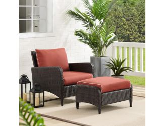 Kiawah 2Pc Outdoor Wicker Chair Set
