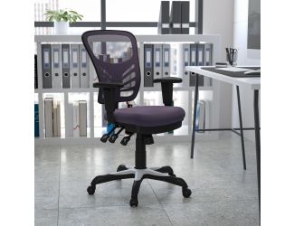 Mid-Back Dk Gray Mesh Multifunction Ergonomic Office Chair with Adjustable Arms