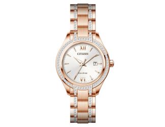 Ladies Silhouette Crystal Eco-Drive Stainless Steel Bracelet watch