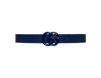 Gucci Double GG Marmont Belt Leather Blue 110/44
