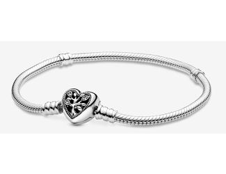 Family Tree Heart Clasp Bracelet