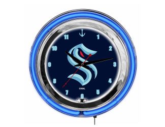 Seattle Kraken 14" Neon Clock