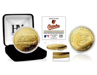 Baltimore Orioles "Stadium" Gold Mint Coin
