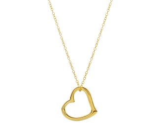 Gold Floating Heart Necklace