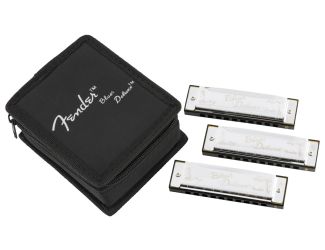 Fender Blues Deluxe Harmonicas 3-Pack with Case