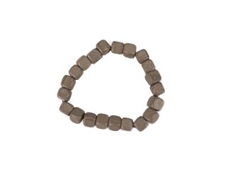 Slate Gray Squared Marble Stretch Bracelet