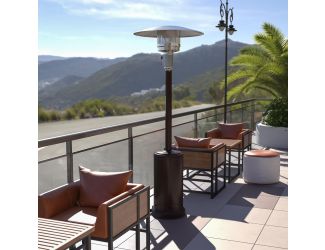 Outdoor Patio Heater - Bronze - 7.5 Feet Round Steel Patio Heater - 40,000 BTU's