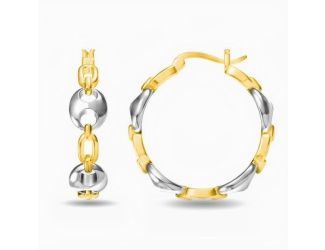 Two Tone Hoop Earrings