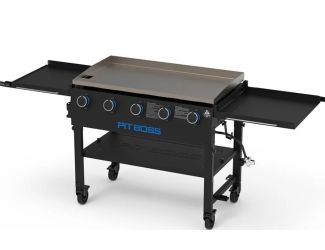 PIT BOSS 5 BURNER GAS GRIDDLE w/ FOLDING SIDE SHELVES (PB5BGD1)
