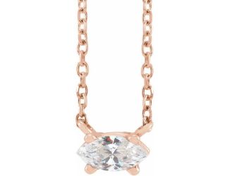 14K Rose 1/4 CT Necklace