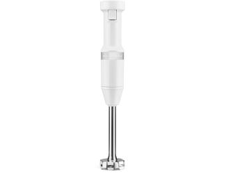 Corded Variable-Speed Immersion Blender in White with Blending Jar