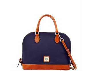 Pebble Grain Zip Zip Satchel
