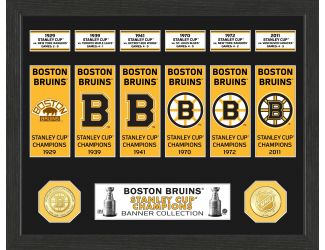 Boston Bruins Stanley Cup Banner Collection Photo Mint