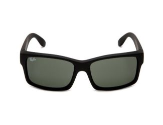 Large Rectangle Wrap Polarized Sunglasses - (Black)
