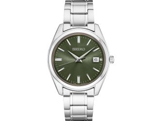 Essentials SS Quartz Green Dial