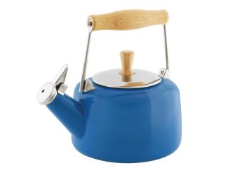 Enamel on steel Sven Teakettle w/ Natural wood handle White